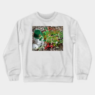 Lady with Saint Patrick Hat Crewneck Sweatshirt